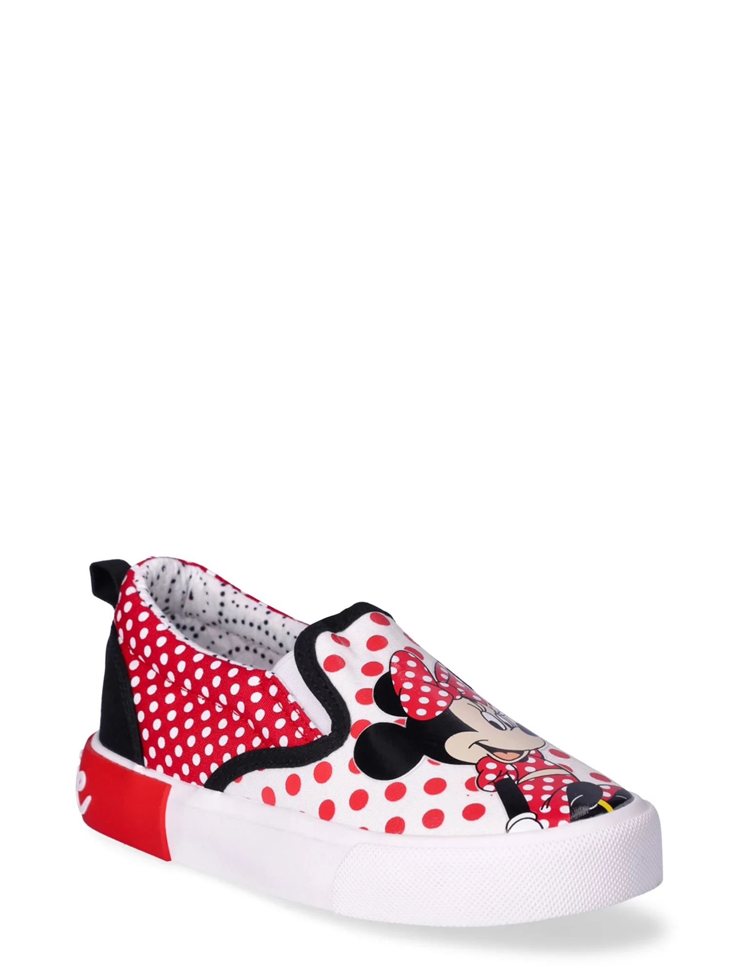 Disney Little Girl & Big Girl Minnie Mouse Twin Gore Slip-On Shoes | Walmart (US)
