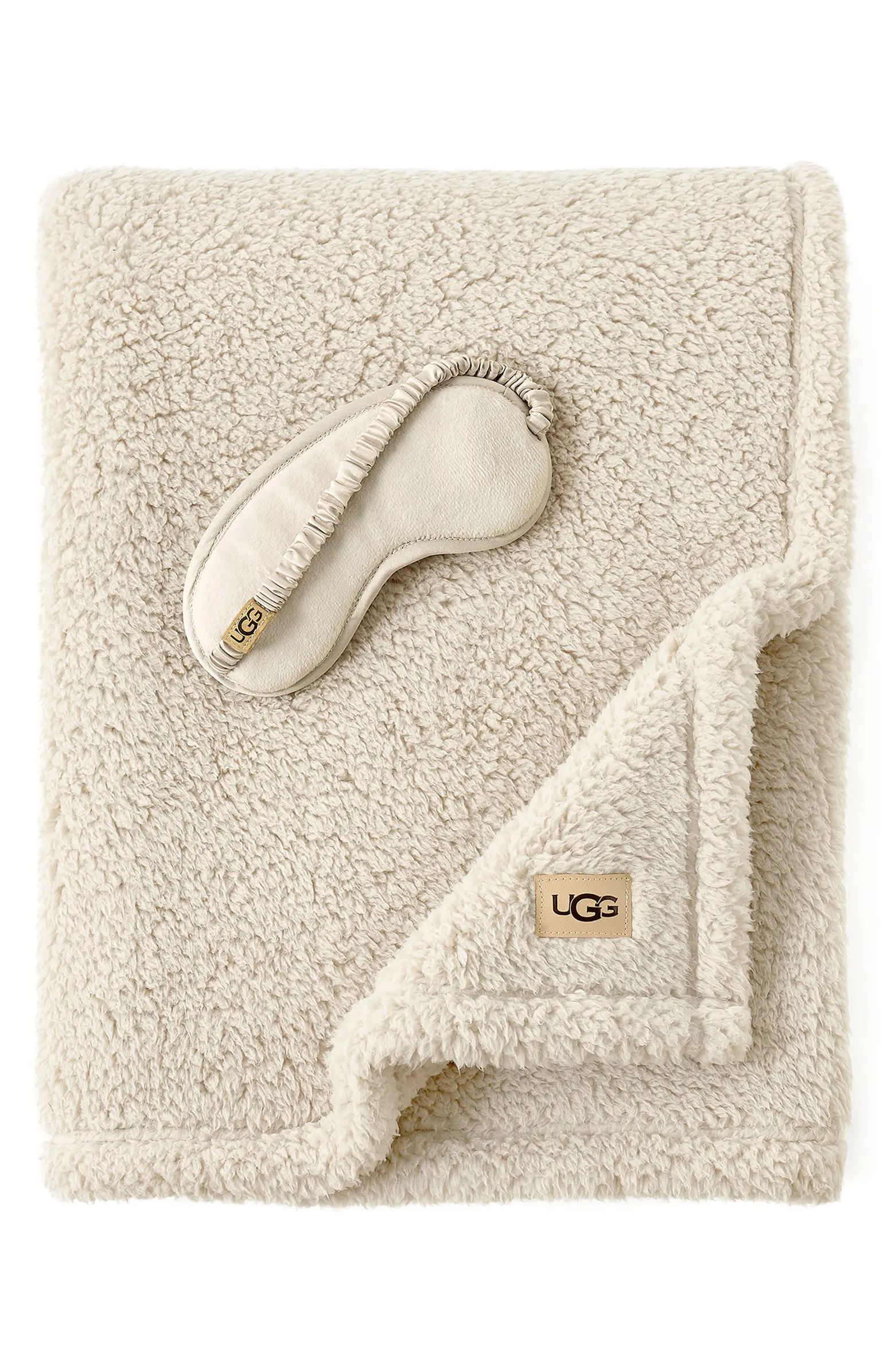 UGG® Original Faux Shearling Throw Blanket & Eye Mask Sleep Set | Nordstrom | Nordstrom