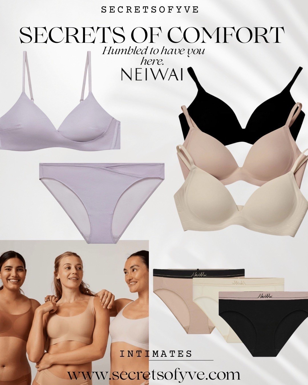 Secretsofyve: They are so soft. Barely there intimates. 
#Secretsofyve #ltkgiftguide
Always humbled & thankful to have you here.. New posts daily at 3pm &4:15pm EST. @neiwailife
CEO: PATESI Global & PATESIfoundation.org
 @secretsofyve : where beautiful meets practical, comfy meets style, affordable meets glam with a splash of splurge every now and then. I do LOVE a good sale and combining codes! #ltkstyletip #ltksalealert #ltkootd #ltku #ltkfindsunder100 #ltktall #ltkfindsunder50 #ltkover40 #ltkpetite #ltkplussize #ltkmidsize #ltktravel #ltkmomlife #ltkbump secretsofyve 

#LTKWedding #LTKSeasonal #LTKWorkwear