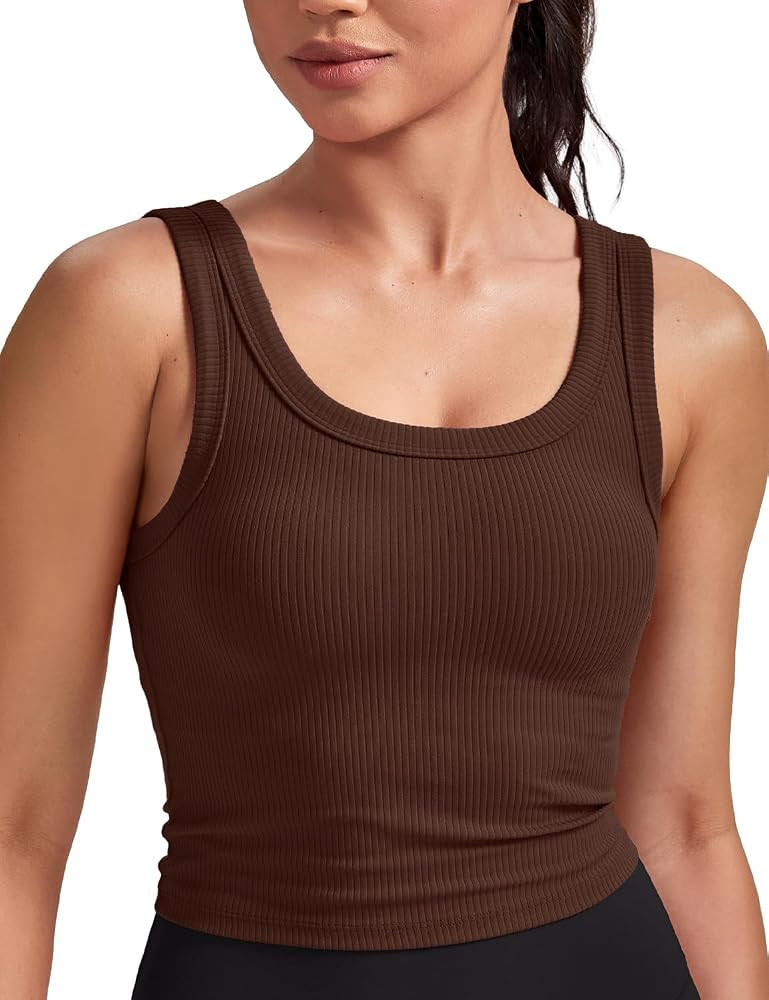 HeyNuts Ribbed U Back Longline Sports Bras | Amazon (US)