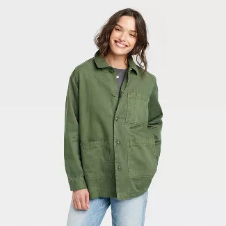 Women's Utility Chore Jacket - Universal Thread™ Green XS | Target