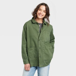 Women&#39;s Utility Chore Jacket - Universal Thread&#8482; Green XS | Target
