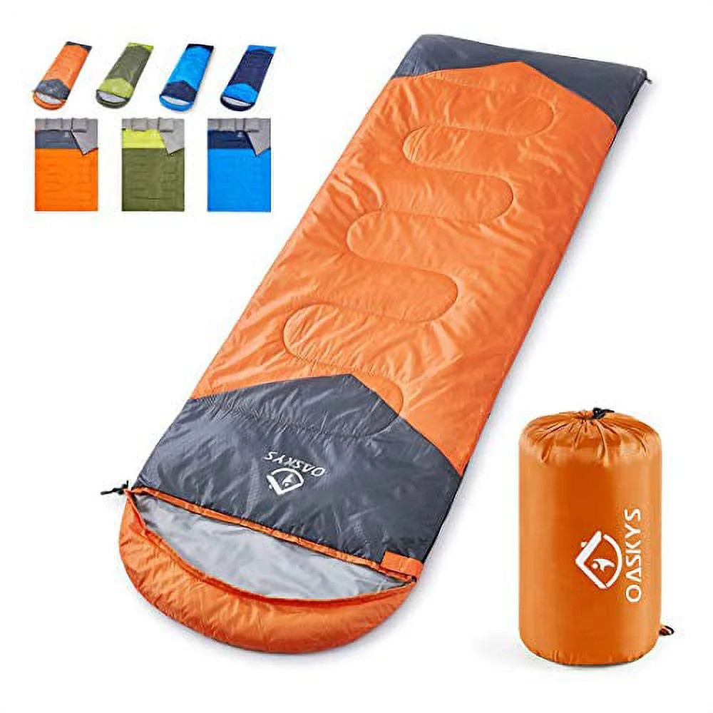 oaskys Camping Sleeping Bag - 3 Season Warm & Cool Weather - Summer, Spring, Fall, Lightweight, W... | Walmart (US)
