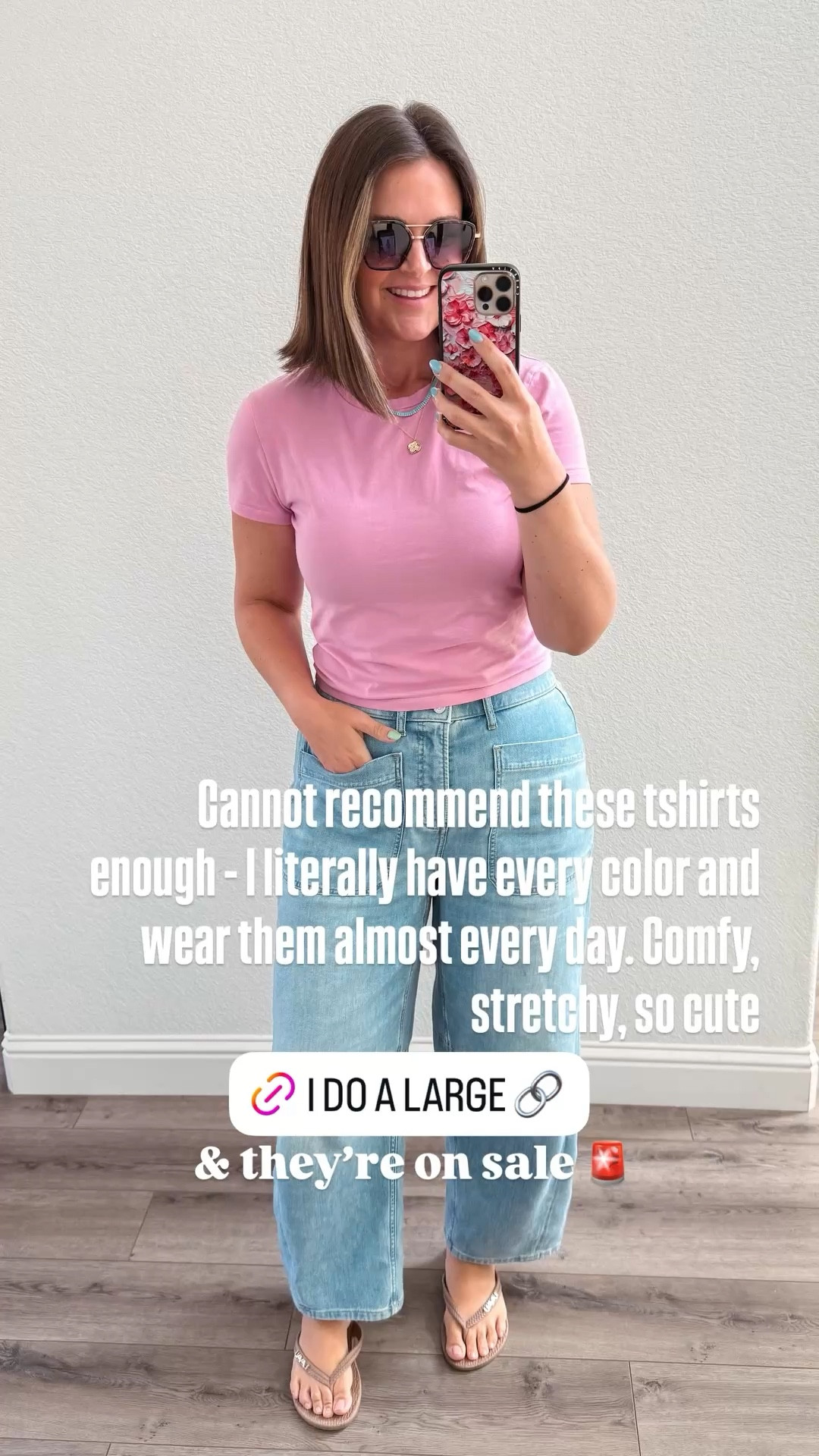 Cannot recommend these tshirts enough - I literally have every color and wear them almost every day. Comfy, stretchy, so cute & they’re on sale 🚨

I do a large 💕
Jeans are large too (CourtneyHxSpanx )

@abercrombie size 12, midsize, closet staple 

#LTKootd #LTKSaleAlert #LTKMidsize