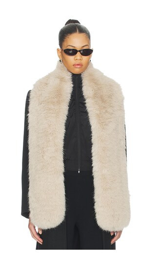Unreal Fur West End Scarf in Tan. | Revolve Clothing (Global)