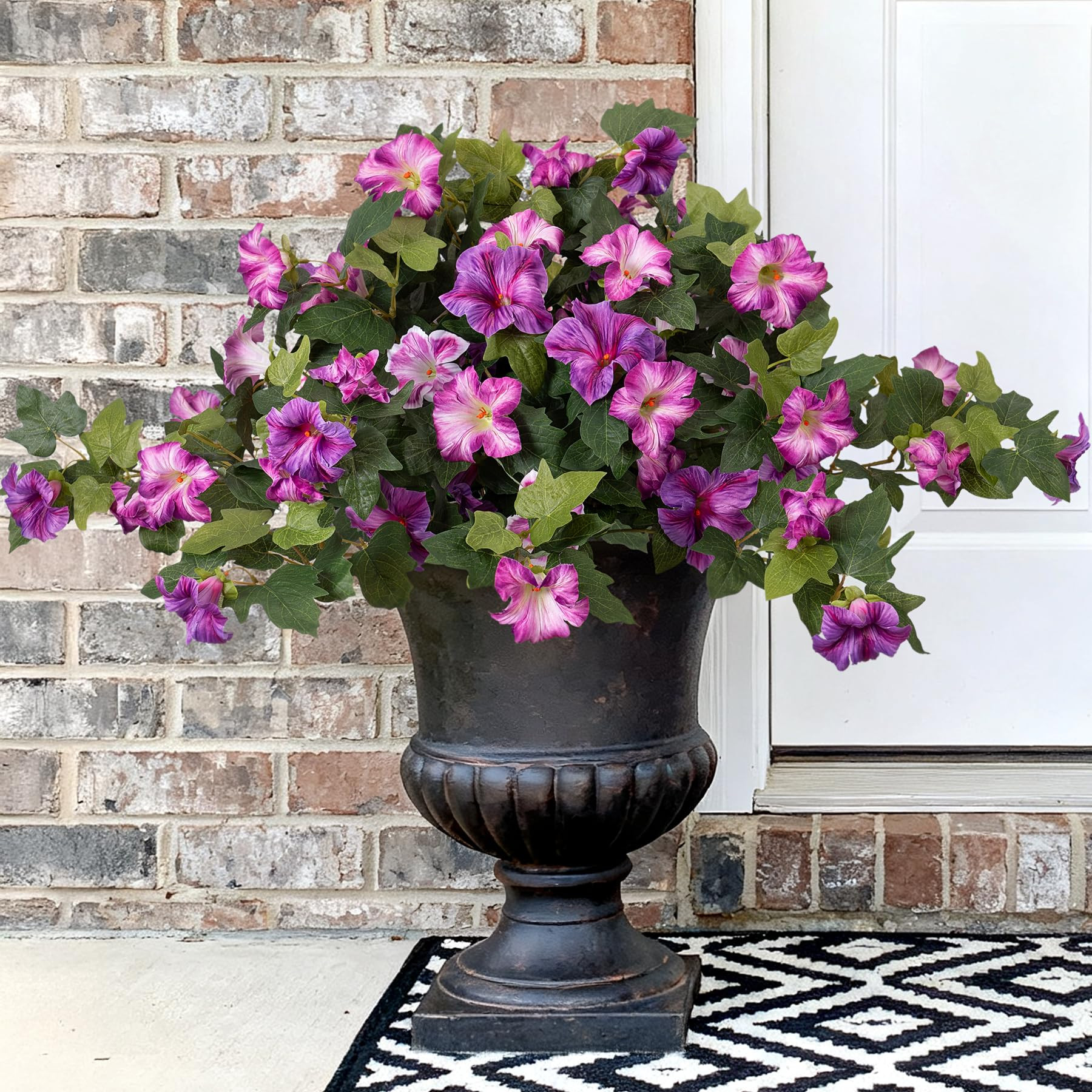 2PCS Artificial Petunia Flowers for Outdoors, Fake Flowers for Outdoor Planters UV Resistant Faux... | Amazon (US)