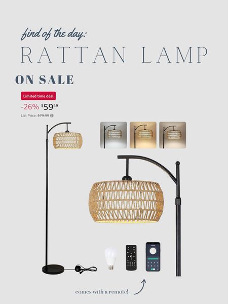 The prettiest rattan floor lamp on sale! Got this to go in our guest room! Loveeee that it comes with a remote

#LTKsalealert #LTKhome #LTKstyletip