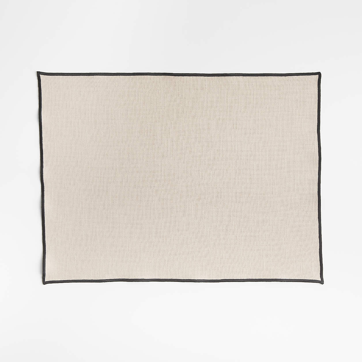 Mercer Merrow-Stitch Warm Natural Organic Cotton Placemat + Reviews | Crate & Barrel | Crate & Barrel