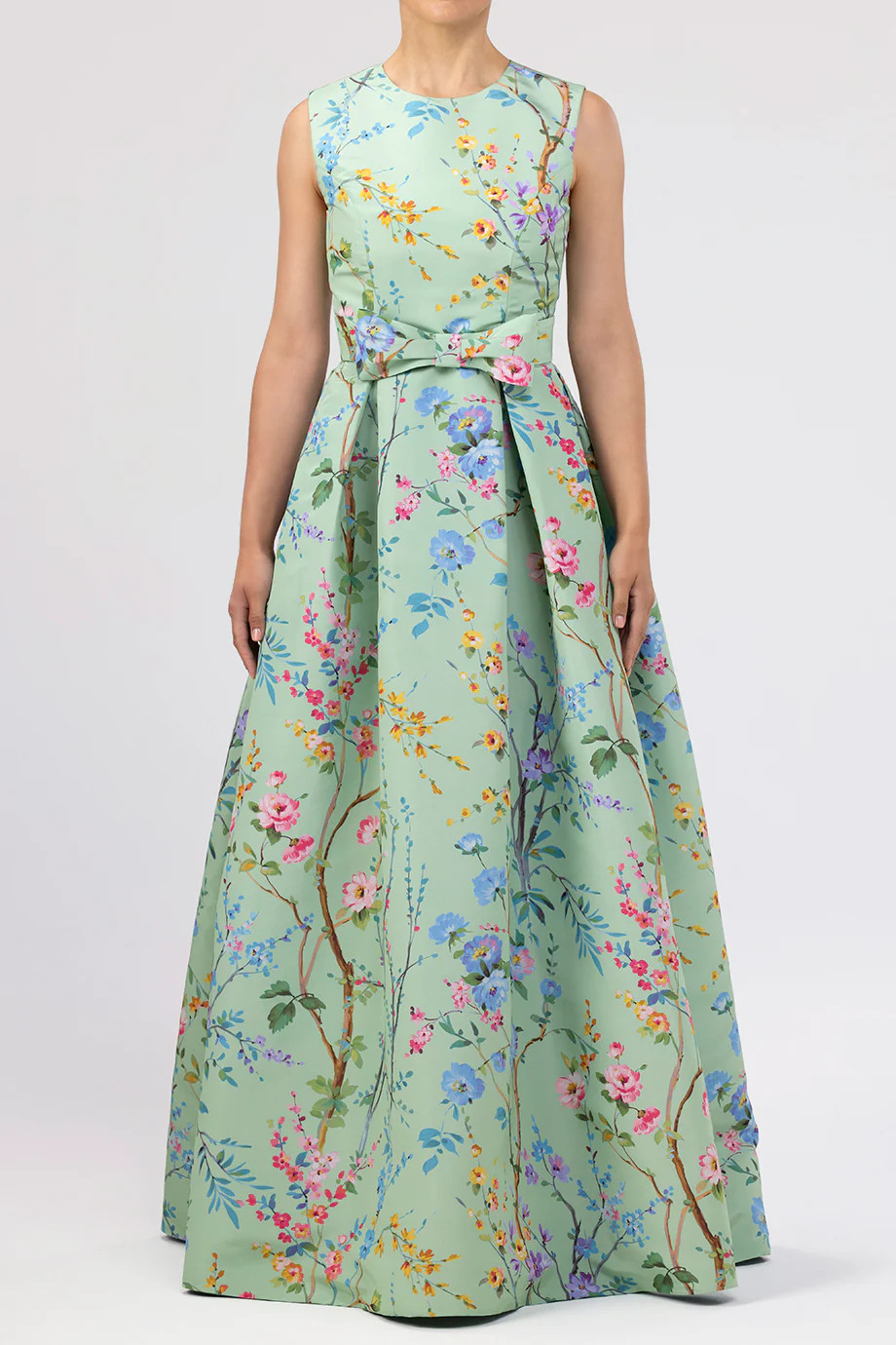 Grace Garden Reverie Silk Faille Ball Gown with Bow Belt | ALEXIA MARIA LLC