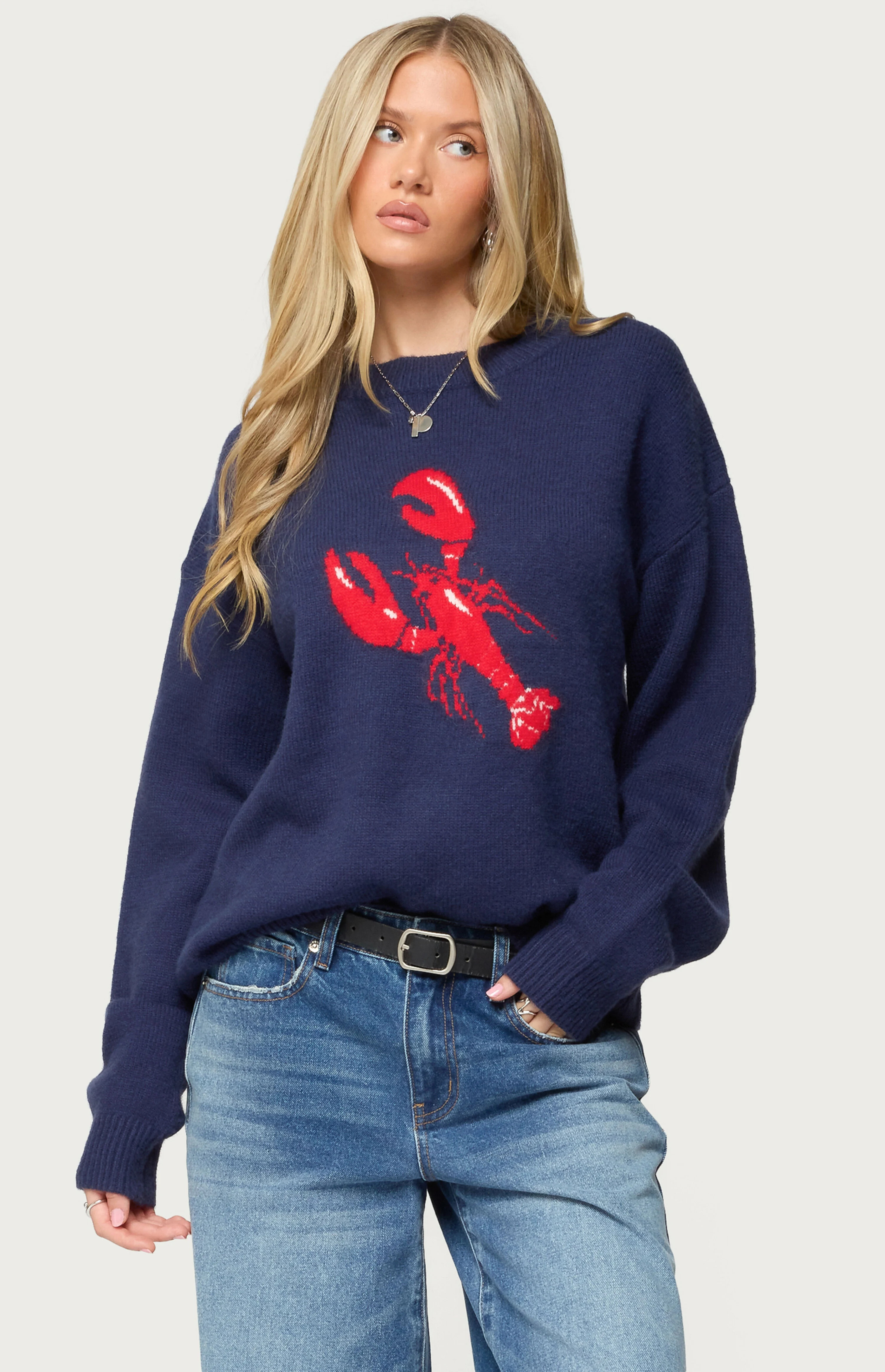 Edikted Don't Be Shellfish Knit Sweater | PacSun