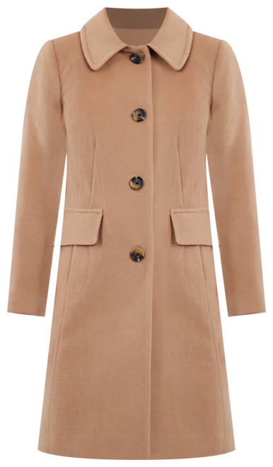 Anne Klein Women's Collared Button-Front Walker Coat - Macy's | Macy's