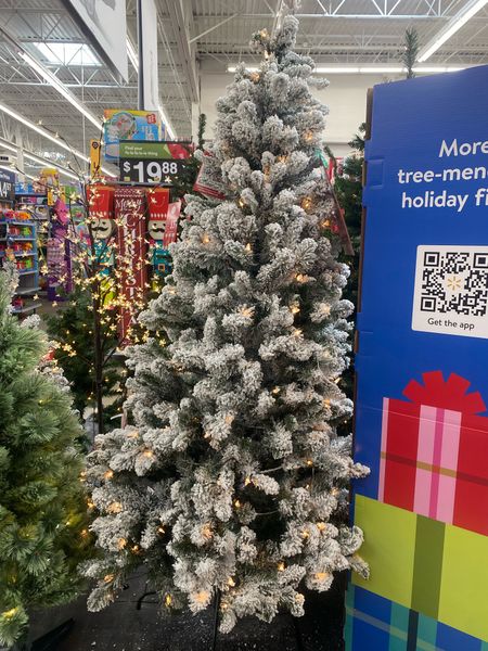 Flocked Christmas tree at Walmart!! 