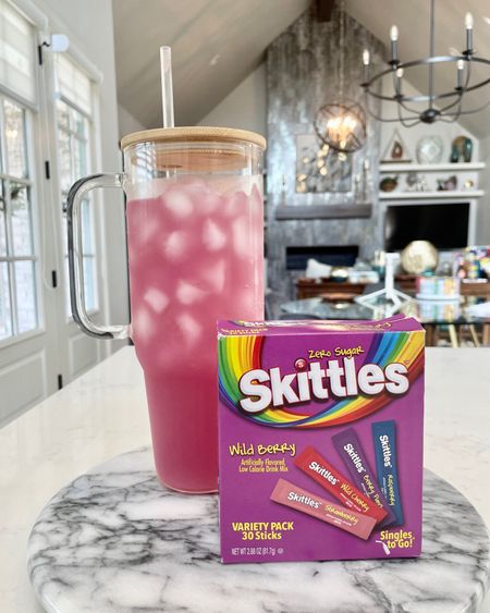 I just discovered the Skittles Wild Berry variety pack and it looks like it has some really good water flavors in it. 

I’m also linking my glass tumbler. It looks like the clear glass tumblers are out of stock but they have the frosted glass ones available  

#LTKFind #LTKhome #LTKBacktoSchool