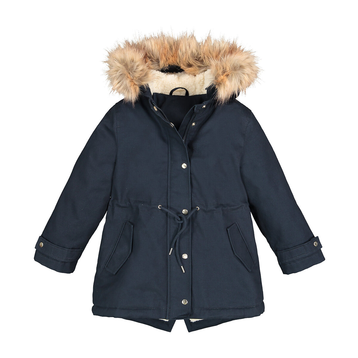 Cotton Warm Hooded Parka, 2-14 Years | La Redoute (UK)
