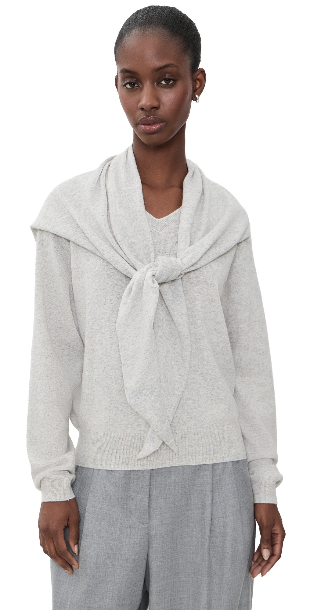 Lioness Olsen V Neck Knit Sweater Slate L | Shopbop