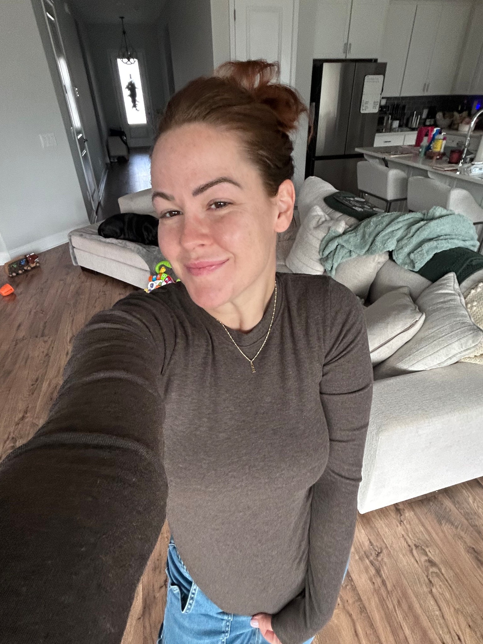 The perfect fleece lined basic lung sleeve tees from AE! 