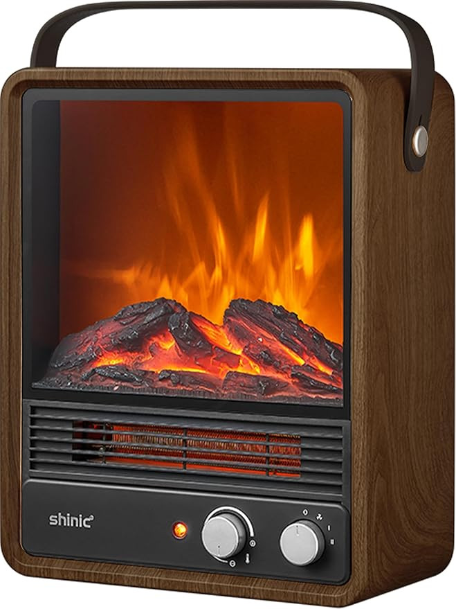 Electric Fireplace Heaters for Indoor Use,1500W Space Heater Fireplace with Realistic Flame & Fir... | Amazon (US)