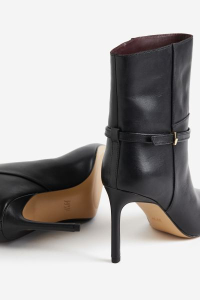 Ankle-high Leather Boots | H&M (US + CA)