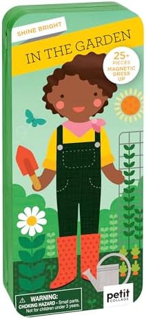 Petit Collage: Shine Bright - in The Garden Magnetic Dress-Up Toy Magnetic Game Board with Mix an... | Amazon (US)