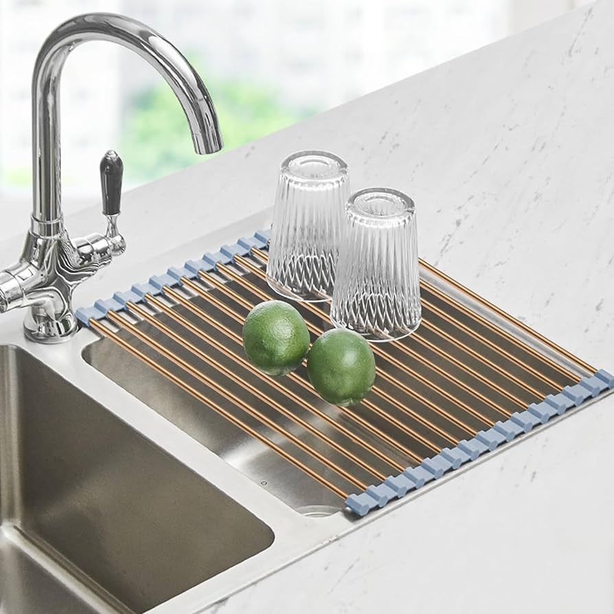 Seropy Roll Up Dish Drying Rack Over The Sink Drying Rack for Kitchen Counter, Rolling Dish Rack ... | Amazon (US)