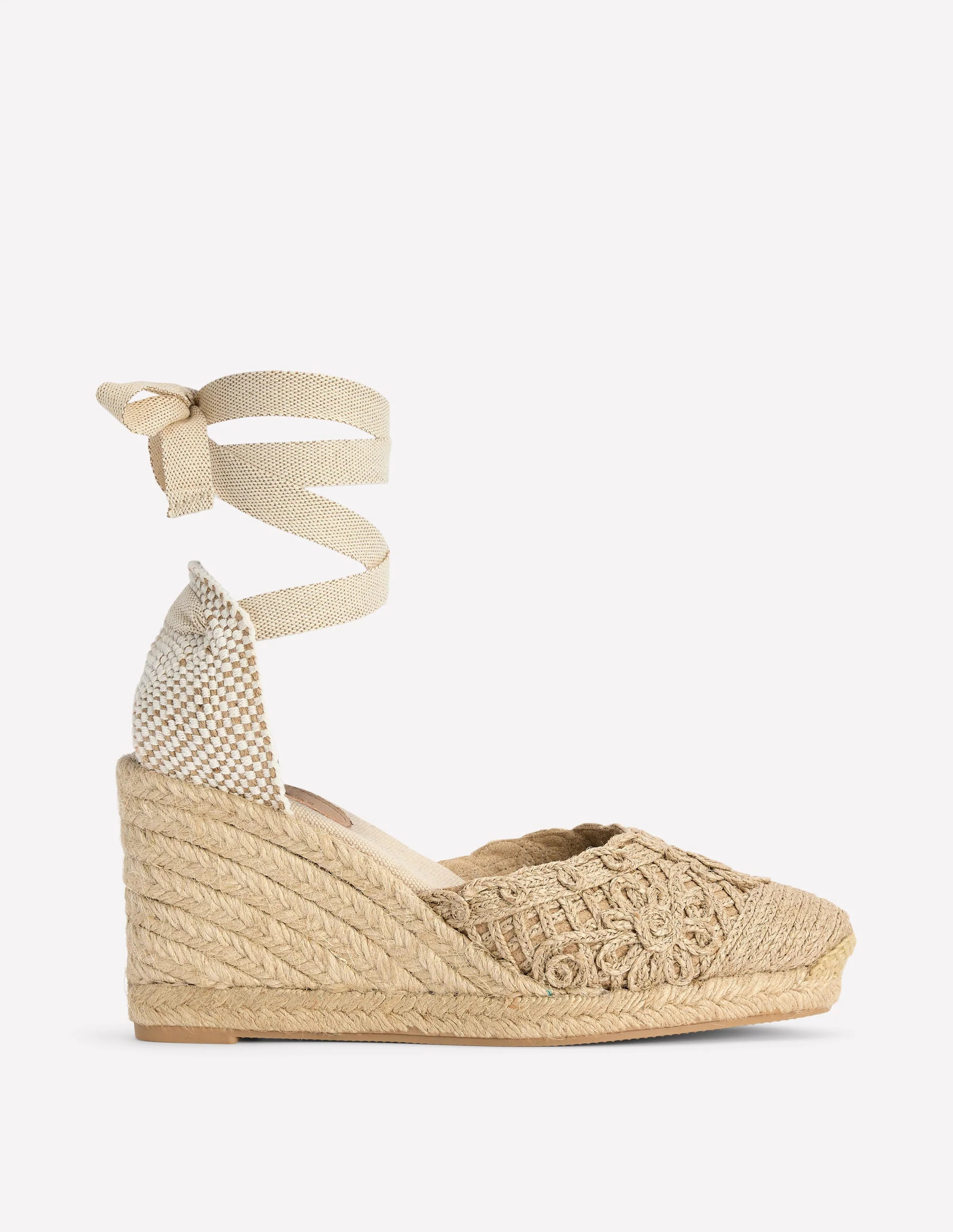 Cassie High Wedge Espadrilles-Natural | Boden UK