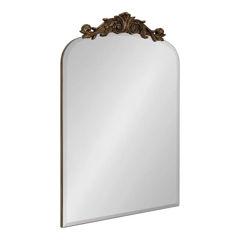 Kate And Laurel Arendahl Beveled Frameless Arch Mirror, 20 x 30, Antique Gold, Baroque Inspired W... | Walmart (US)