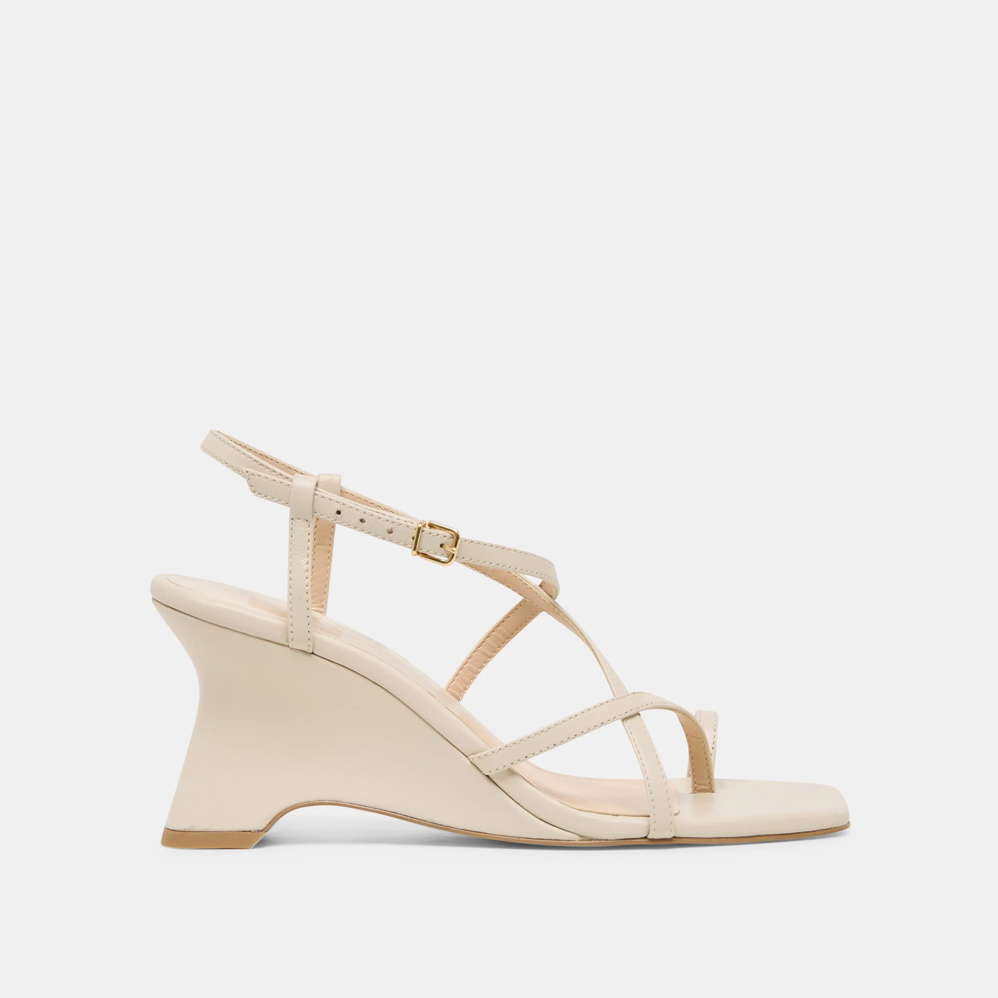 Aylee Wedges Cream Leather | DolceVita.com