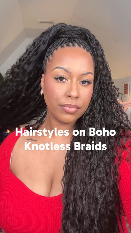 Hairstyles on Boho Knotless Braids ❤️
I’ve recorded this when I first got these, next Wednesday will mark 2 months with these bad boys. Check out my full styling video on YouTube in my bio and look at my other updates I’ve featured on here so far. 

#LTKVideo #LTKstyletip #LTKbeauty