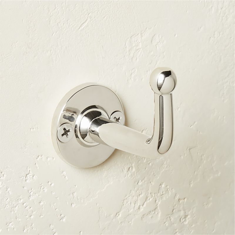 Boule-Inspired Polished Nickel Wall Mount Hook | CB2 | CB2