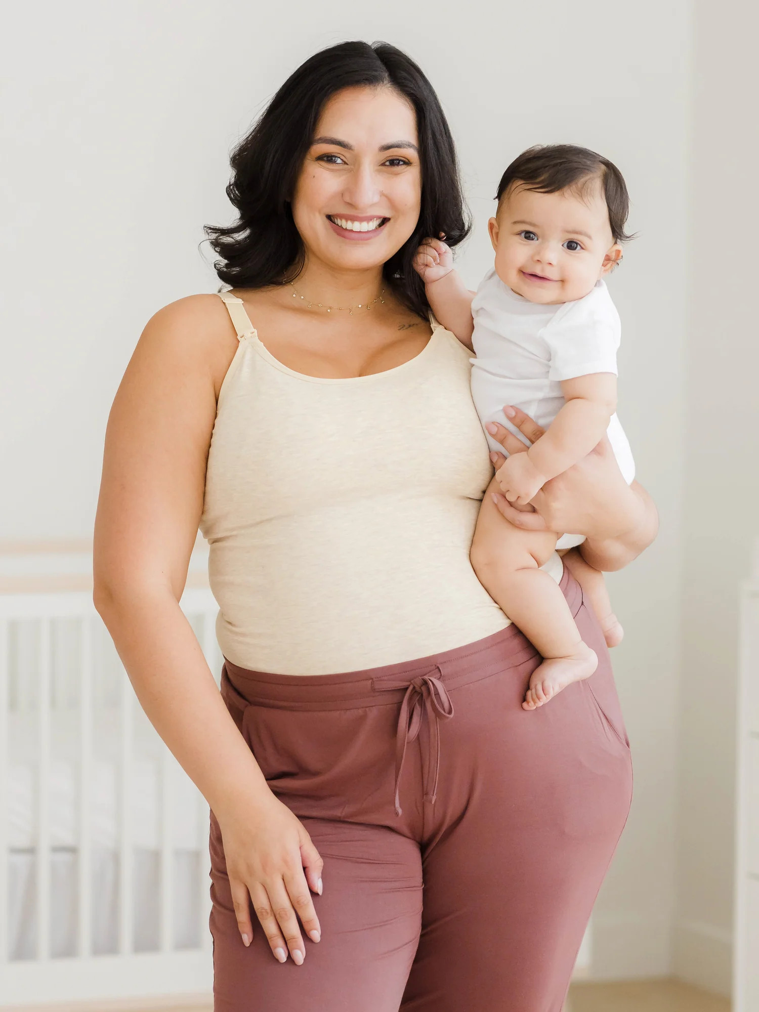 Sublime® Bamboo Hands-Free Pumping & Nursing Camisole | Oatmeal Heather - Kindred Bravely | Kindred Bravely
