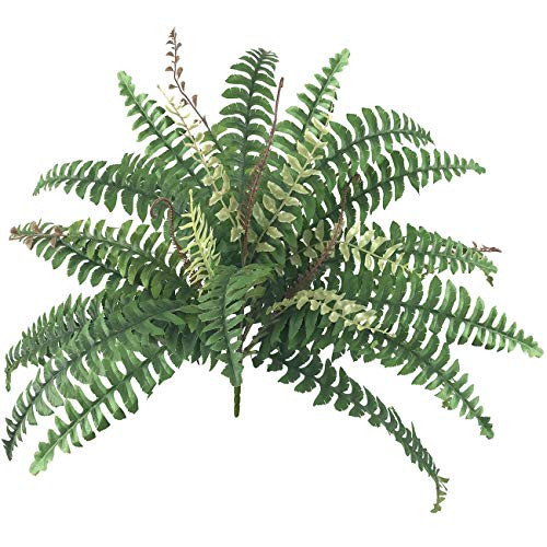 Artificial Shrubs Artificial Boston Fern Plants Greenery Bushes Flower for House Office Garden Indoor Outdoor (37 Fronds Fern) | Amazon (US)