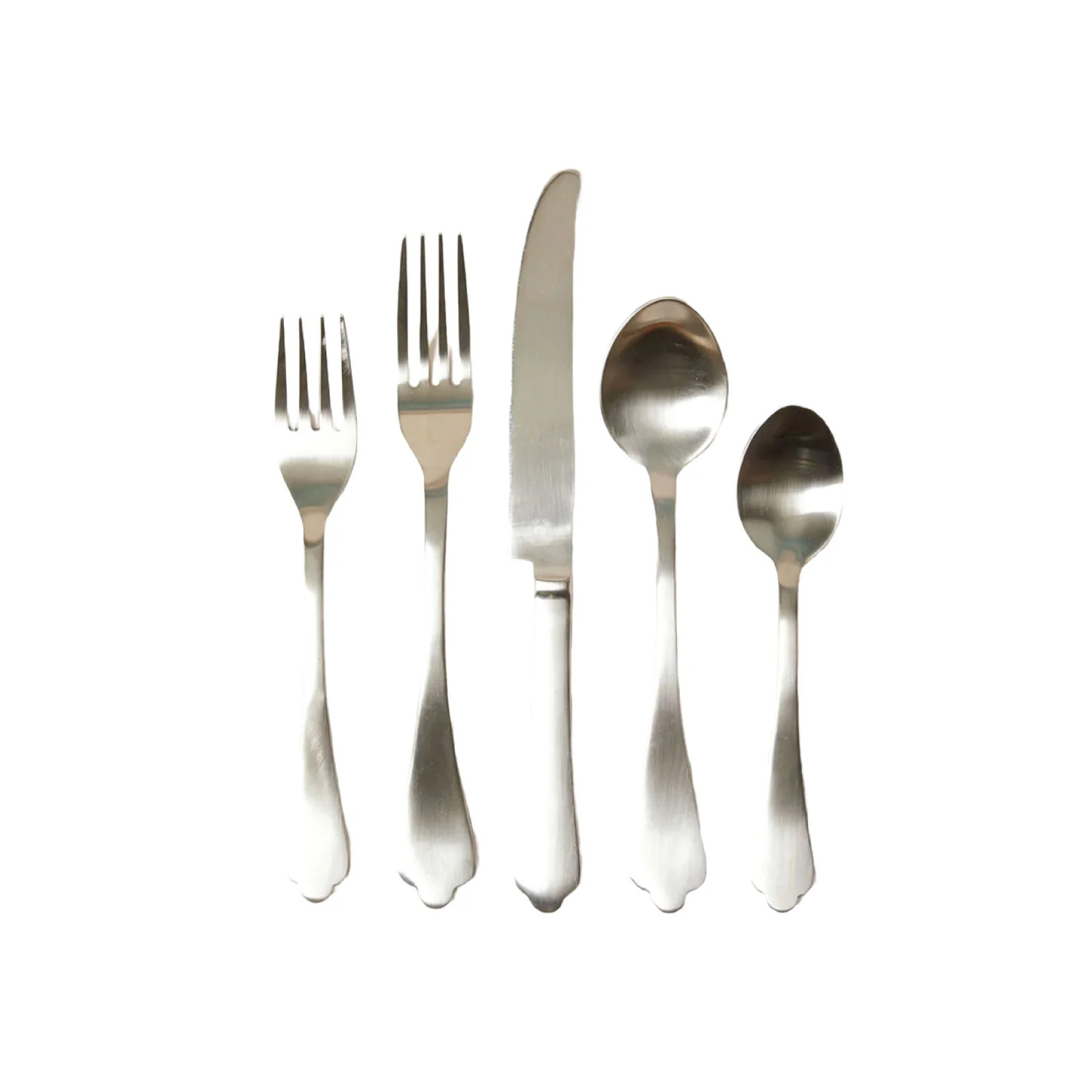 Dakota 5 Piece Flatware Set in Silver | Brooke & Lou | Brooke and Lou