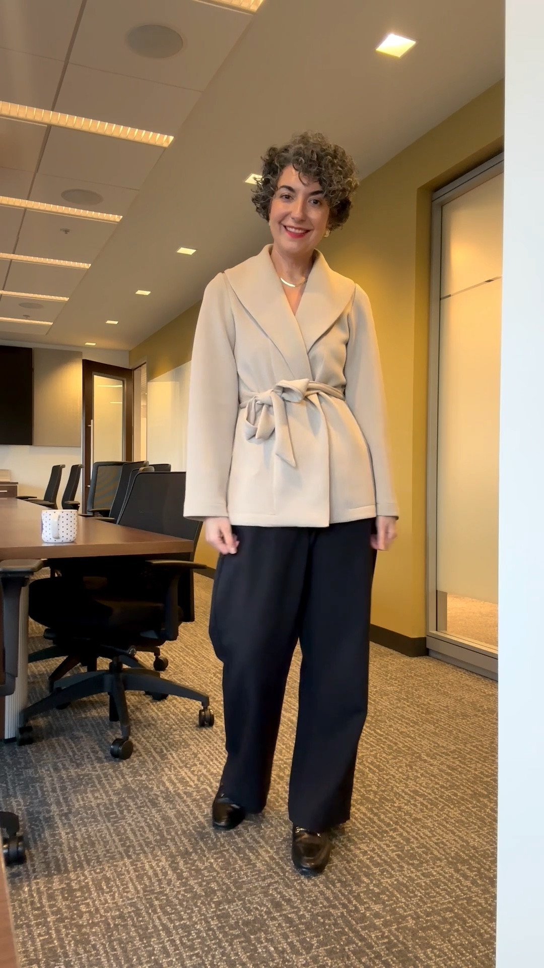 Thursday OOTD - wearing a small in jacket and 27 regular in trousers. Both fit TTS! 
.
.
#spanx #abercrombie 

#LTKHoliday #LTKWorkwear