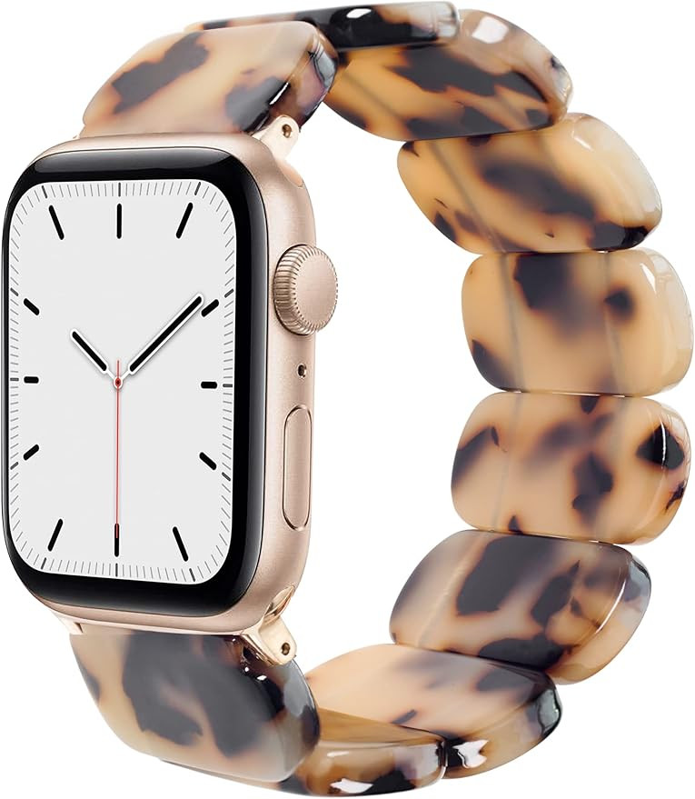 Heesch Tortoise Stretchy Watch Band Compatible with Apple Watch Serise Ultra/SE/8/7/6/5/4/3/2/1, ... | Amazon (US)