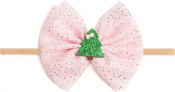 Christmas Tree Tulle Bow Baby Headband | Nordstrom