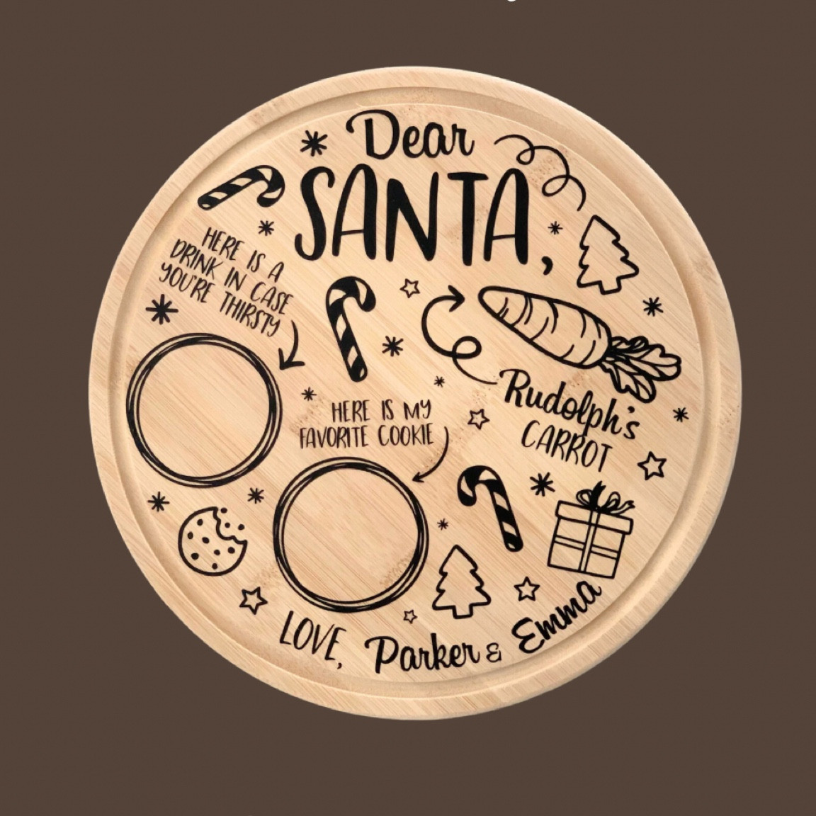 Personalized cookie tray for Santa!! This is so cute for any family!! 

#LTKfamily #LTKkids #LTKHoliday
