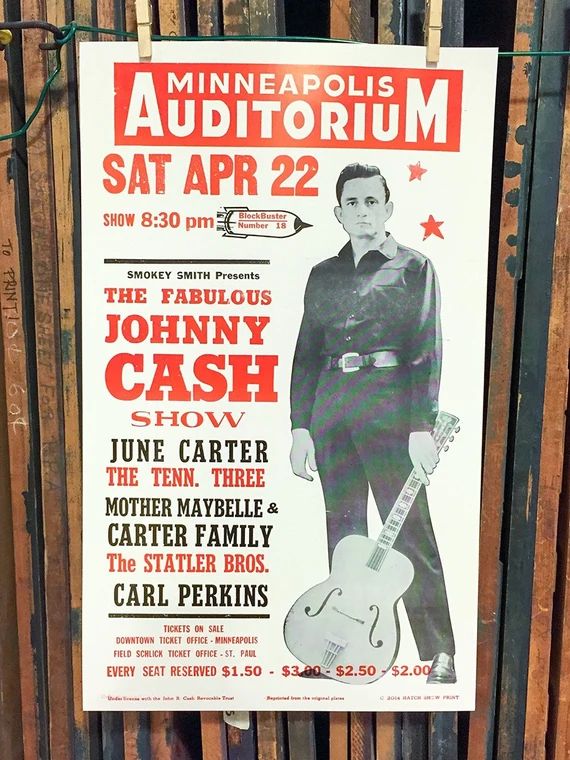 Johnny Cash Show Poster | Etsy (US)