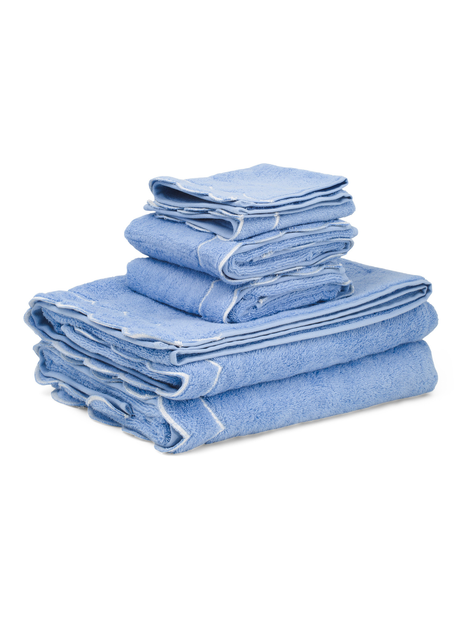 Made In Turkey 6pc Double Scalloped Embroidery Towels Bundle | Bed & Bath | Marshalls | Marshalls