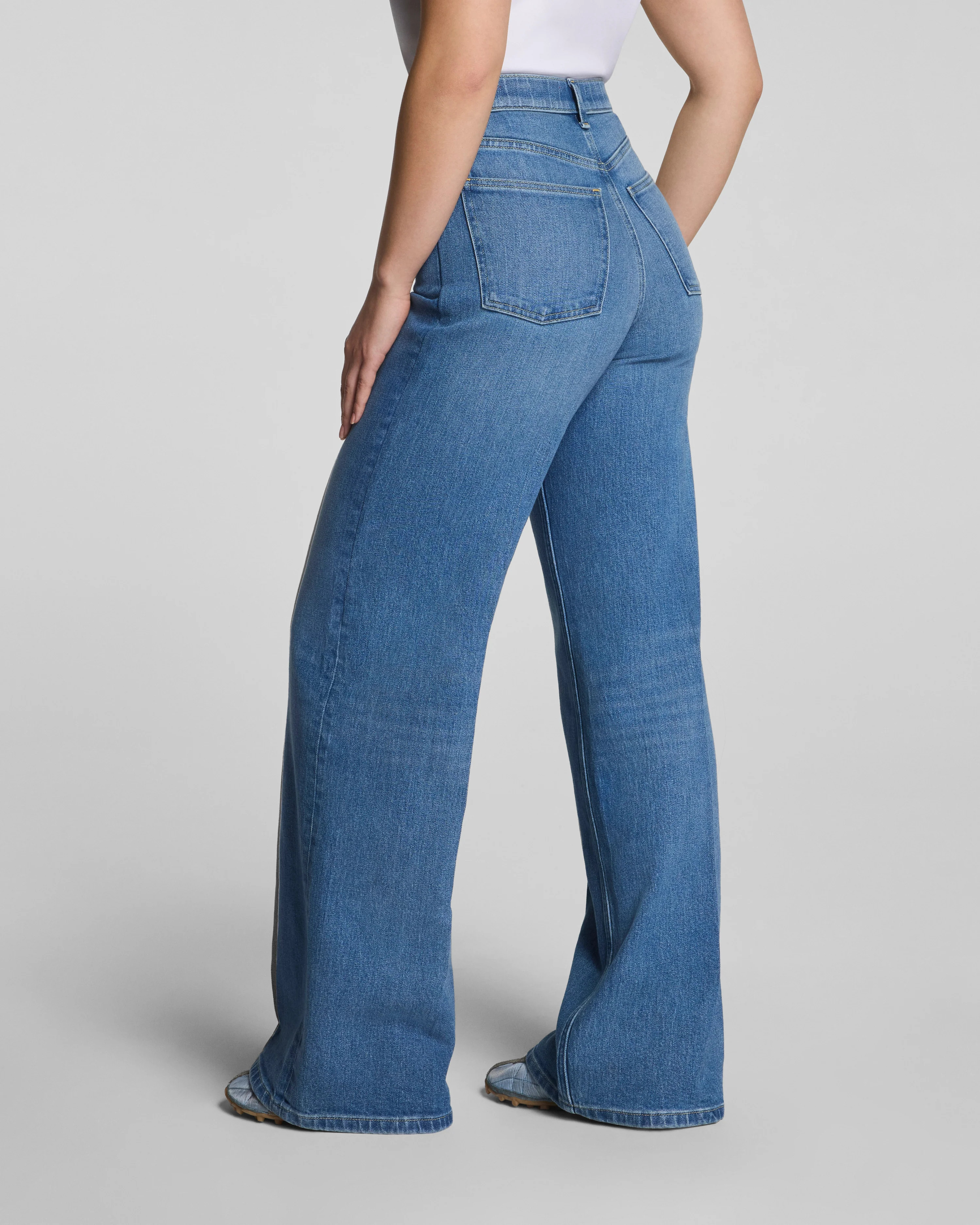 SPANXshape®  Authentic 360 Mid-Rise Wide Leg Jeans | Spanx