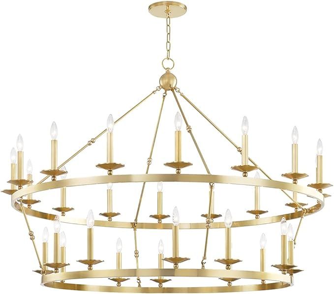 Hudson Valley Lighting 3228-AGB Allendale - Twenty Eight Light Chandelier in Transitional Style -... | Amazon (US)