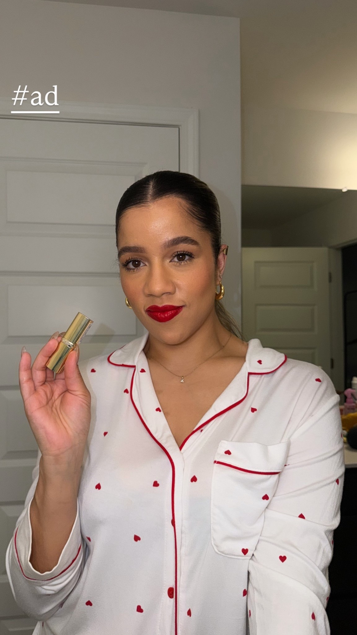 #ad #LOrealParisPartner Do you wear red lipstick during this season? I personally feel like holidays aren’t complete without the perfect red lip. I am so obsessed with @lorealparis Le Rouge Paris Satin Lipstick and how nourished it makes my lips feel. I always keep it in my bag and have plans to gift one for each of my girl friends.:)#LOrealParisCosmetics #LOrealParisMakeup #TargetPartner #Target @target @targetstyle

#LTKHoliday #LTKFindsUnder50 #LTKBeauty