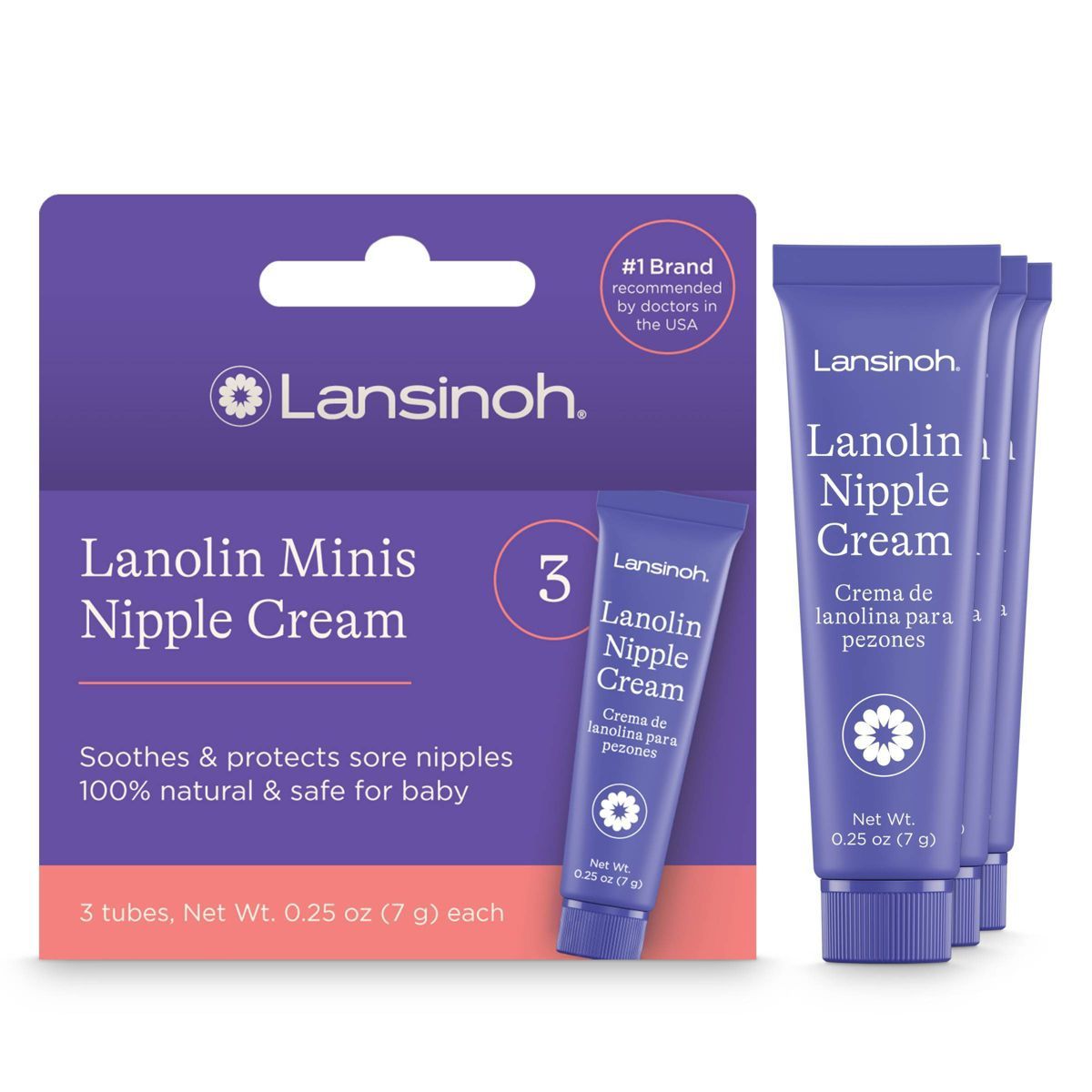 Lansinoh Lanolin Nipple Cream Breastfeeding Essentials - 0.25oz/3pk | Target