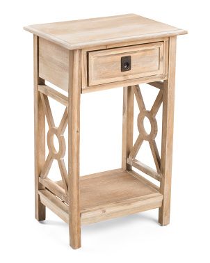 1 Drawer Cut Out Side Table | TJ Maxx