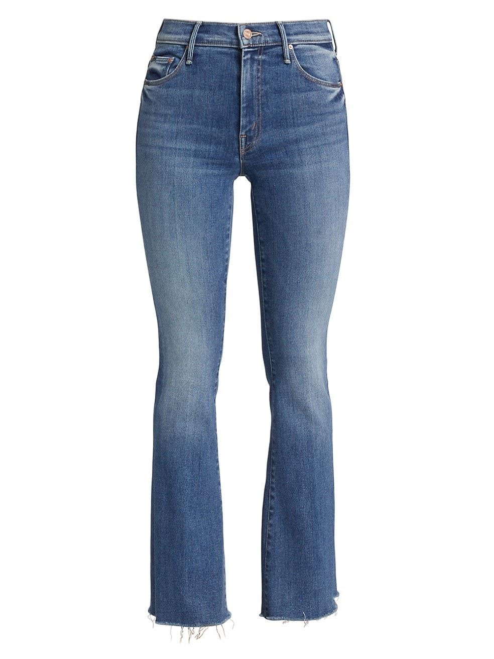 The Weekender Mid-Rise Stretch Flare Fray Jeans | Saks Fifth Avenue