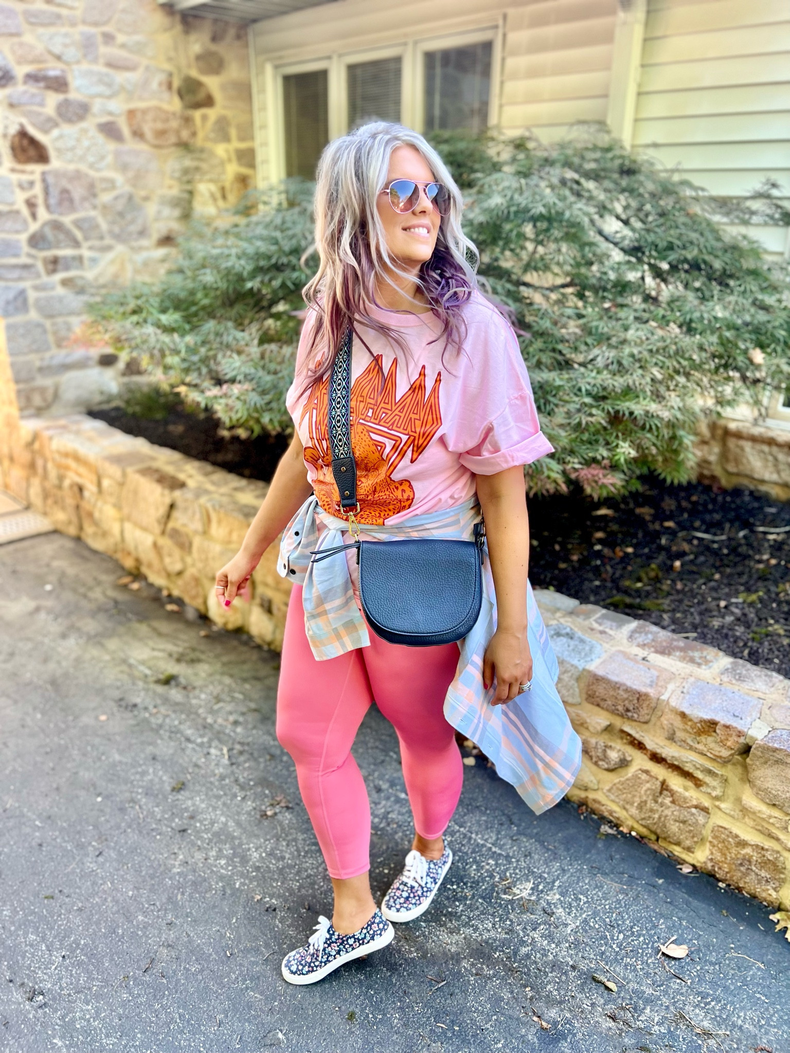✨SIZING•PRODUCT INFO✨
⏺ Pink Band Tee •• L/XL •• Walmart 
⏺ Pink 7/8 Leggings •• TTS •• Walmart 
⏺ Pink Aviator Sunglasses •• Walmart
⏺ Pastel Hooded Flannel Shirt •• Men’s XL •• Walmart 
⏺ Blue Floral Sneakers •• TTS •• Walmart 
⏺ Blue Crossbody Bag •• linked similar 

🛍 🛒 HAPPY SHOPPING! 🤩

#walmart #walmartfinds #walmartfind #founditatwalmart #walmart style #walmartfashion #walmartoutfit #walmartlook  #graphic #tee #graphictee #graphicteeoutfit #tshirt #graphictshirt #t-shirt #band #bandtee #graphicteelook #graphicteestyle #graphicteefashion #graphicteeoutfitinspo #graphicteeoutfitinspiration #flannel #shirt #buttondown #buttonup #button #flannelshirt #plaid #plaidshirt #flannelstyle #flannellook #flanneloutfit #flanneloutfitidea #flanneloutfitinspo #grunge #grungeoutfit #grungestyle #grungelook  #leggings #style #inspo #fashion #leggingslook #leggingsoutfit #leggingstyle #leggingsoutfitidea #leggingsfashion #leggingsinspo #leggingsoutfitinspo #sneakersfashion #sneakerfashion #sneakersoutfit #tennis #shoes #tennisshoes #sneakerslook #sneakeroutfit #sneakerlook #sneakerslook #sneakersstyle #sneakerstyle #sneaker #sneakers #outfit #inspo #sneakersinspo #sneakerinspo #sneakerinspiration #sneakersinspiration #pink #pinklook #lookswithpink #outfitwithpink #outfitsfeaturingpink #pinkaccent #pinkoutfit #pinkoutfits #outfitswithpink #pinkstyle #pinkoutfitideas #pinkoutfitinspo #pinkoutfitinspiration #floral #flower #flowers #florallook #flowerlook #lookwithflowers #floralprint #flowerprint #floraloutfit #floweroutfit #outfitwithfloral #outfitwithflowers #floraloutfitinspo #floraloutfitinspiration #floraloutfitinspiration #floweroutfitinspiration ##fall
#under10 #under20 #under30 #under40 #under50 #under60 #under75 #under100 #fall #falloutfit #fallfashion #fallstyle #falloutfitidea #falloutfitinspo #autumn #autumnstyle #autumnfashion #autumnoutfit  
#affordable #budget #inexpensive 
budget fashion, affordable fashion, budget style, affordable style, curvy style, curvy fashion, midsize style, midsize fashion


#LTKunder50 #LTKmidsize #LTKstyletip