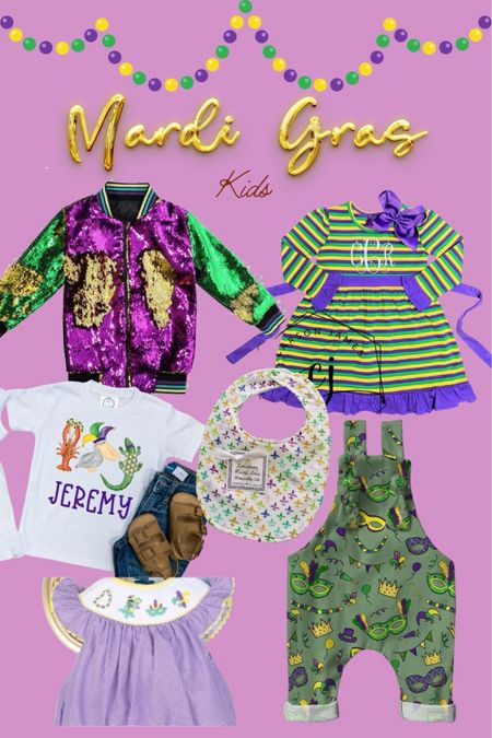 Mardi Gras toddler outfits
Mardi Gras striped toddler dress with monogram
Mardi Gras onesie
Maddie Gras baby bib
Mardi Gras sequin kids jacket
Mardi Gras smocked girls dress 


Follow my shop @linnstyleblog on the @shop.LTK app to shop this post and get my exclusive app-only content!

#liketkit #LTKfamily #LTKSeasonal #LTKkids
@shop.ltk
https://liketk.it/3YWxg

#LTKbaby #LTKSeasonal #LTKkids