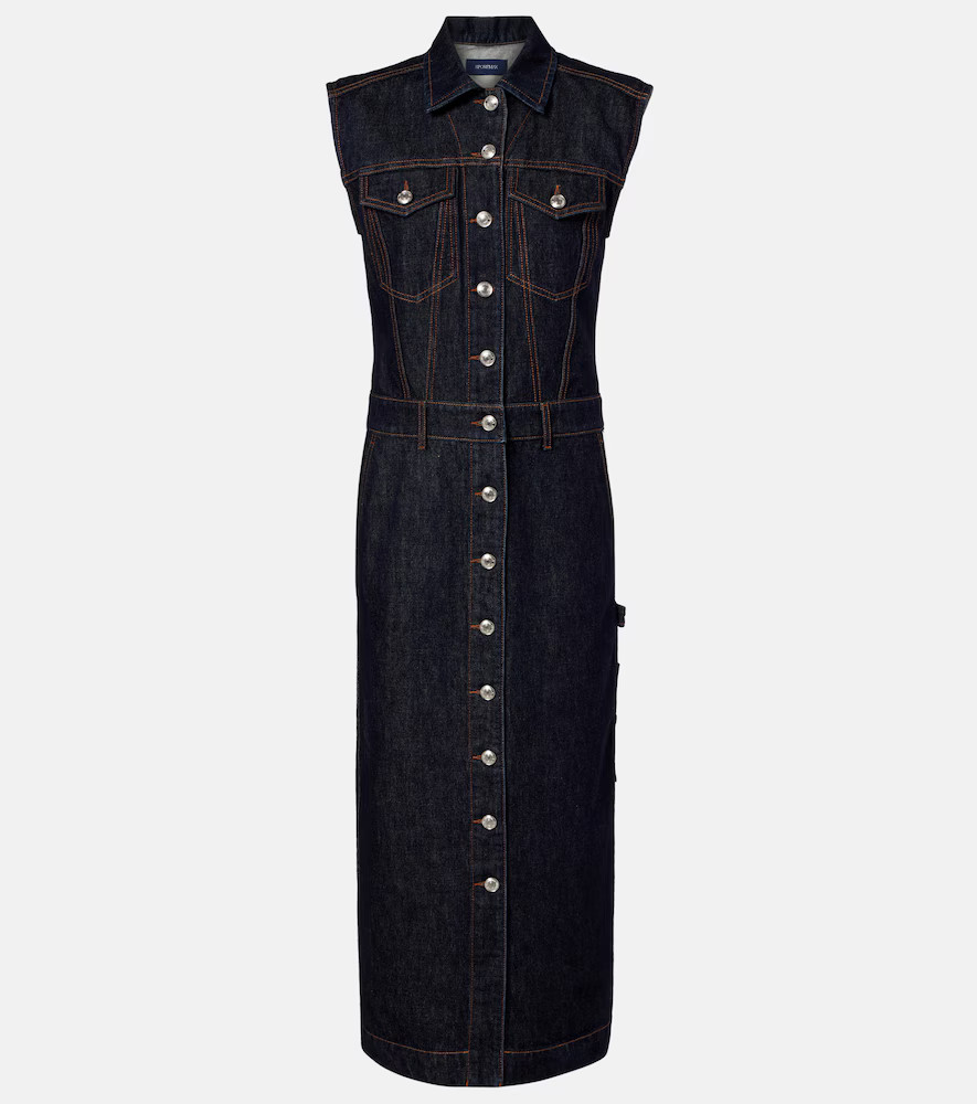 Sportmax Farfalla denim midi dress | Mytheresa (US/CA)