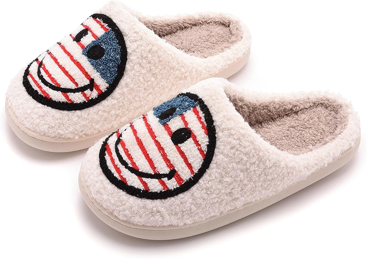 NEVEROLD Fun Cute Trendy Colorful Cartoon Illustrated Cozy Fluffy Plush Fur Slip On Cushion House... | Amazon (US)