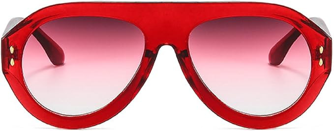 Popular Fashion Pilot Sunglasses Women Shades UV400 Retro Rivets Decoration Gradient Trending Men... | Amazon (US)