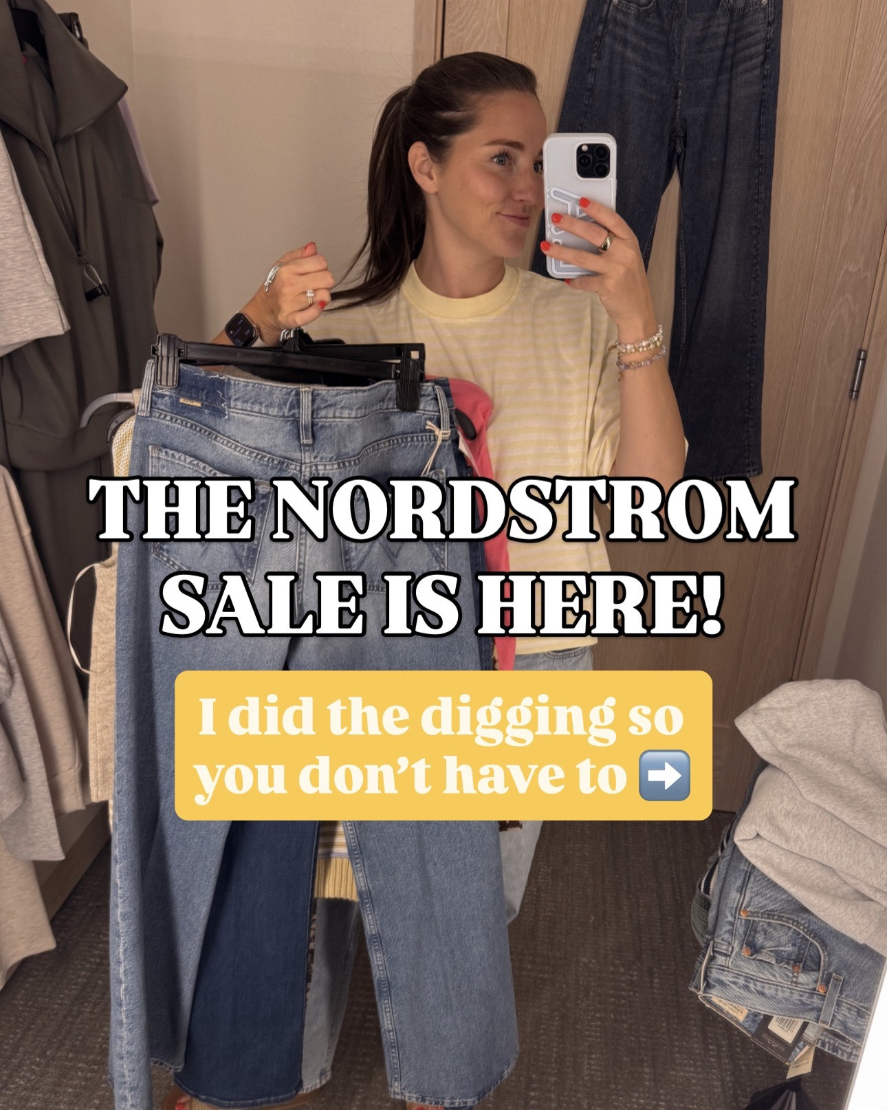 Went to Nordstrom to dig through the sale to help you guys shop!! 

Sizing info:
Striped sweater - size small 
MOTHER jeans - size 27 (in both pairs)
Levi’s - sized up to 28 
Spanx set - size M in both 
Zella sets - size M 
Pajama sets - size M 
Floral top - size small 
Leopard top - size small 
Vuori sweatshirt - size small 
Fp sweater - size medium 
Pink cardigan - size medium 
sweatpants jeans - size medium 
Sweater tank - size medium

#LTKSaleAlert #LTKmomlife #LTKootd